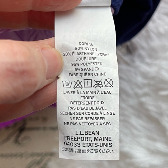 L.L. Bean Magenta V-Neck Tankini Padded Swimsuit Top Adjustable - Picture 5 of 8